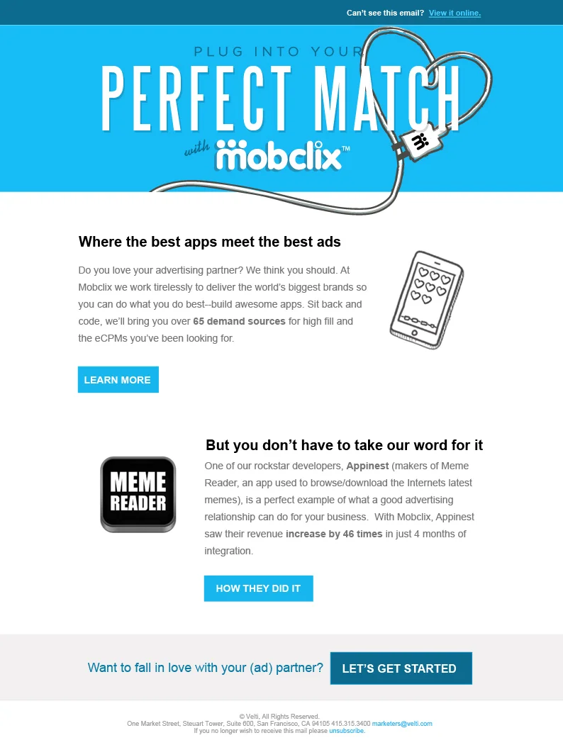 Mobclix Lead Generation Email