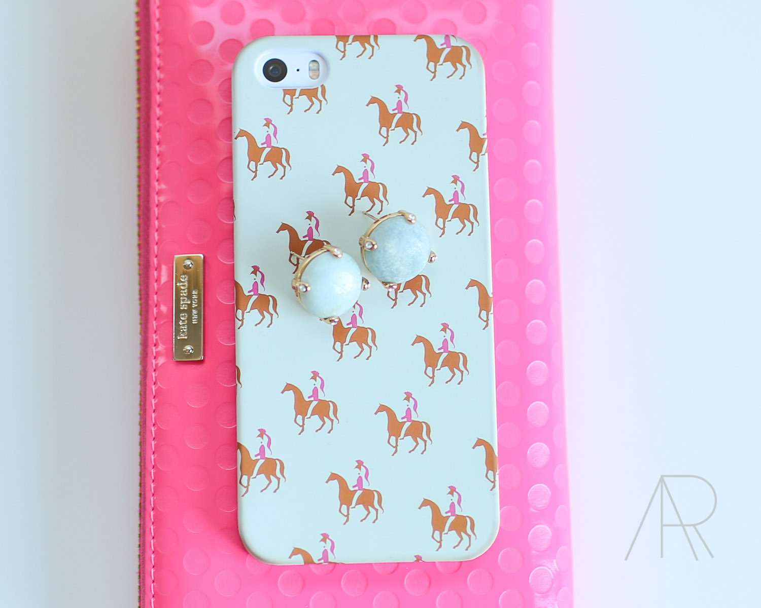 | Kate Spade Wallet | Kate Spade Quarry Earrings | Anthropology iPhone 5s Cover |