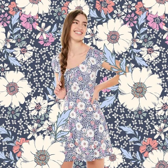 Springy floral, available at @kohls !
-
-
#pattern #patterndesign #botanicalillustration #botanical #milwaukeeartist #textiledesign #textileart #textileartist #teenfashion #dress #flowers