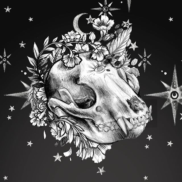 ✨💀✨
-
-
#illustration #illustratorsoninstagram #illustagram #skull #drawing #graphite #pencildrawing #star #moon #celestial #raccoon