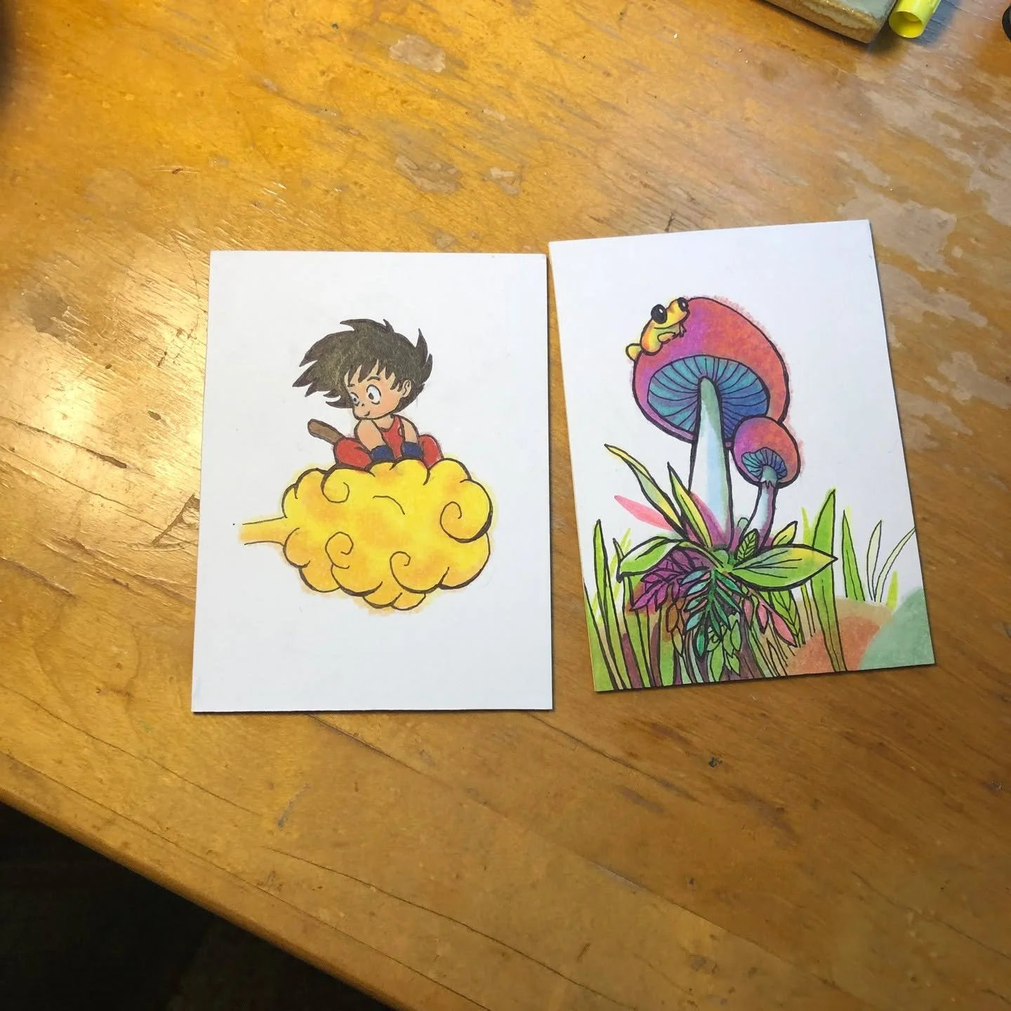 Made a lil Goku drawing, and also a mushy art. Marker and colored pencil
-
#art #dragonball #drawing #sketch #sketchart