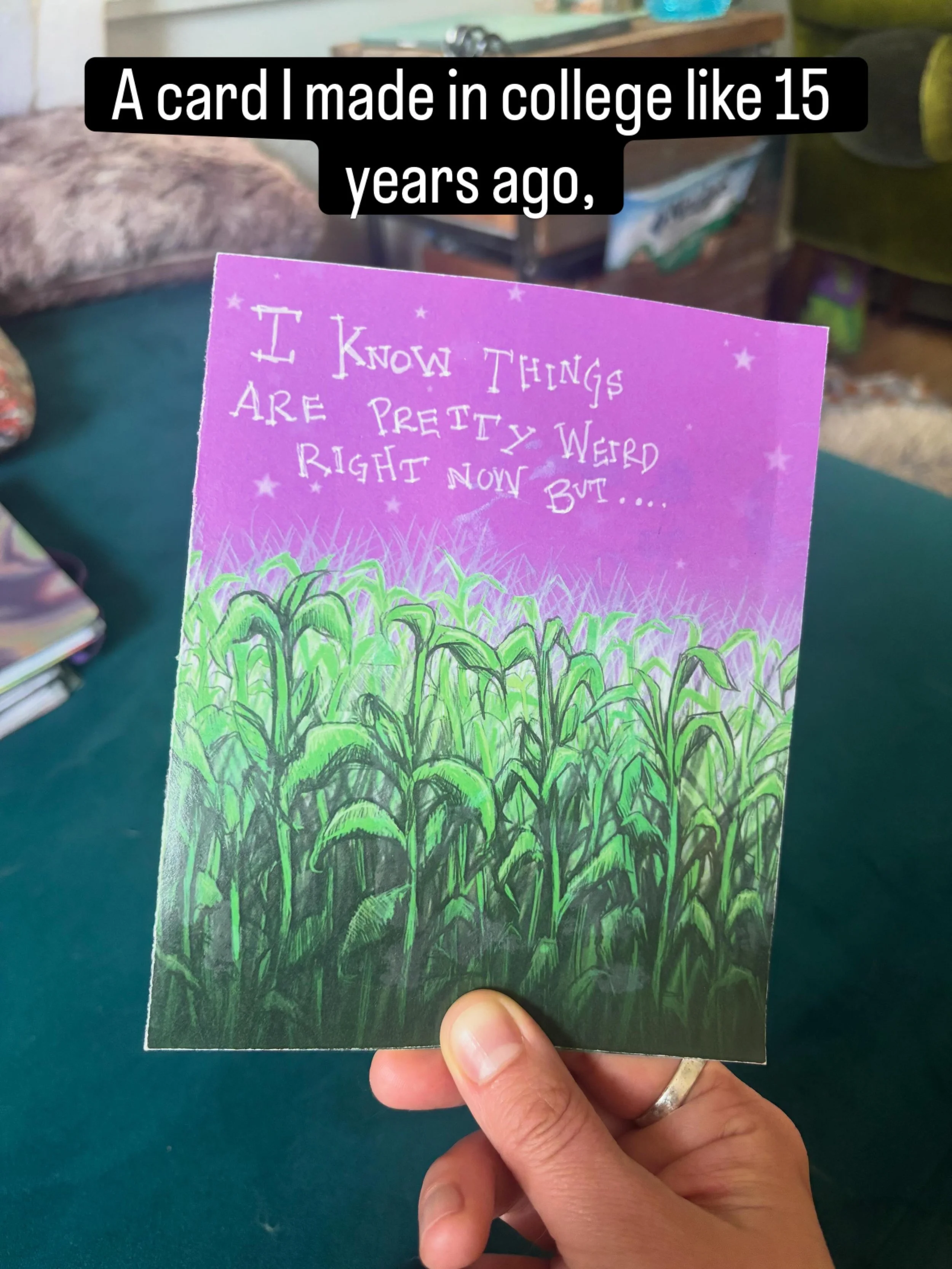 I made this card in college many years ago, but the message is timeless
-
#art #ufo #cropcircles #greetingcard #greetingcards
