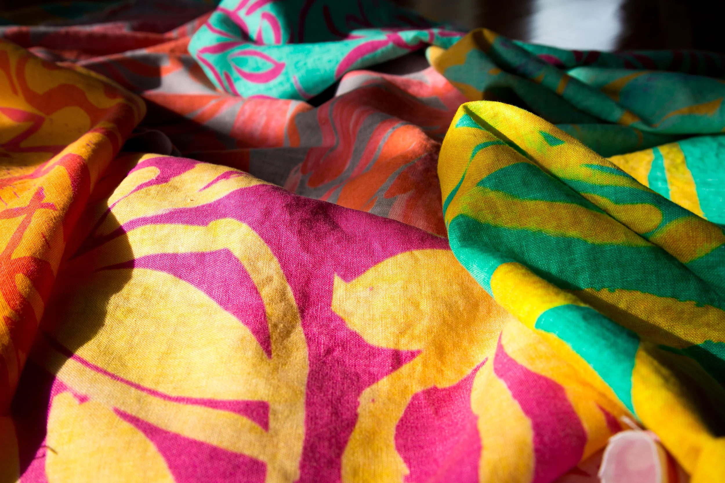 Fabric pile_pink and green window light-3.jpg