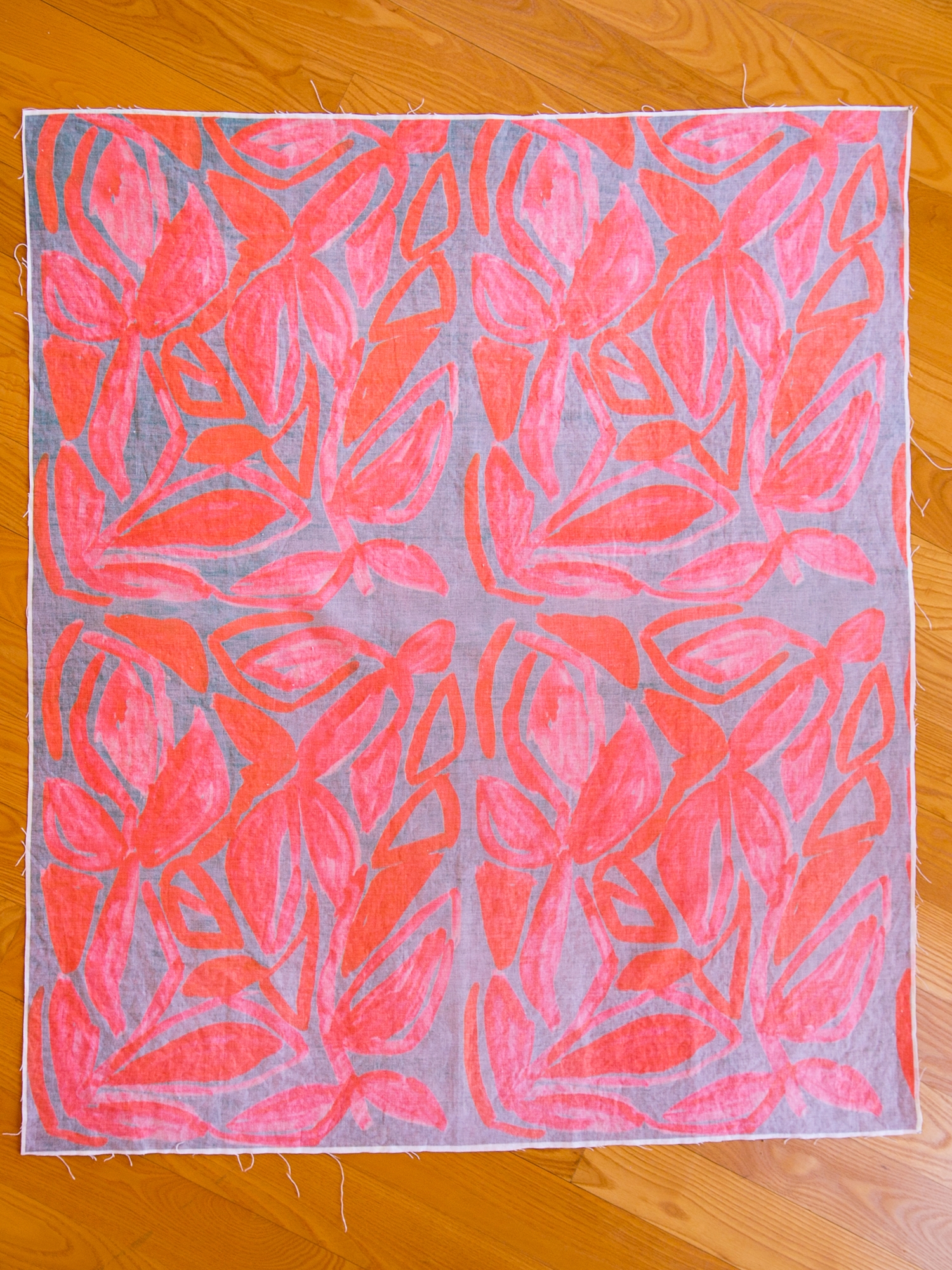 PINK FOLIAGE ON GREY