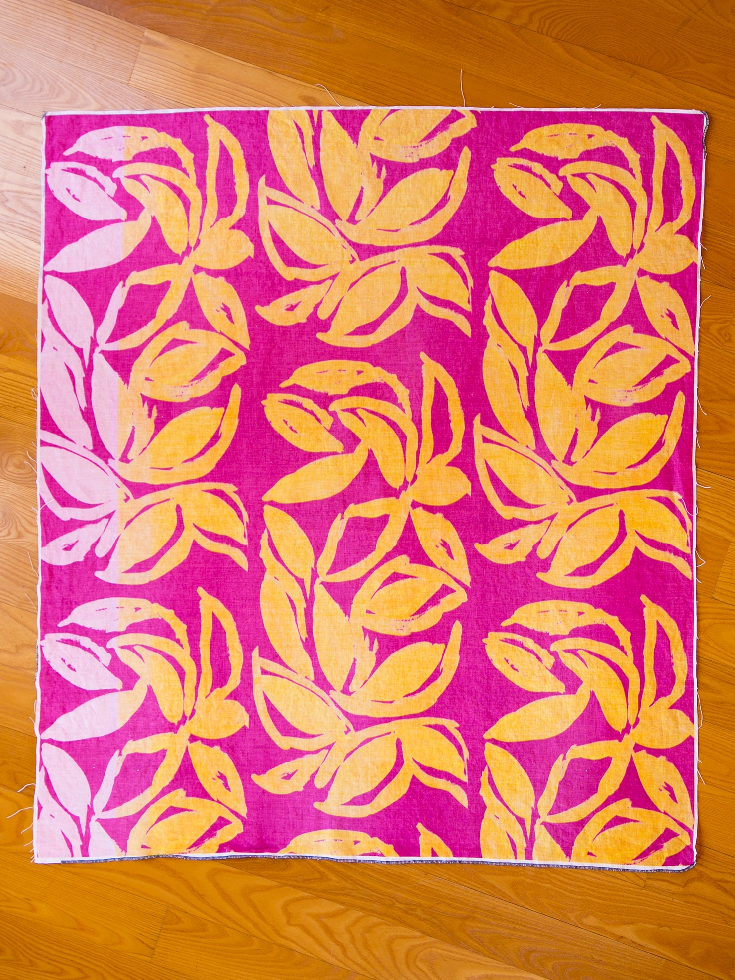 YELLOW FOLIAGE ON PINK
