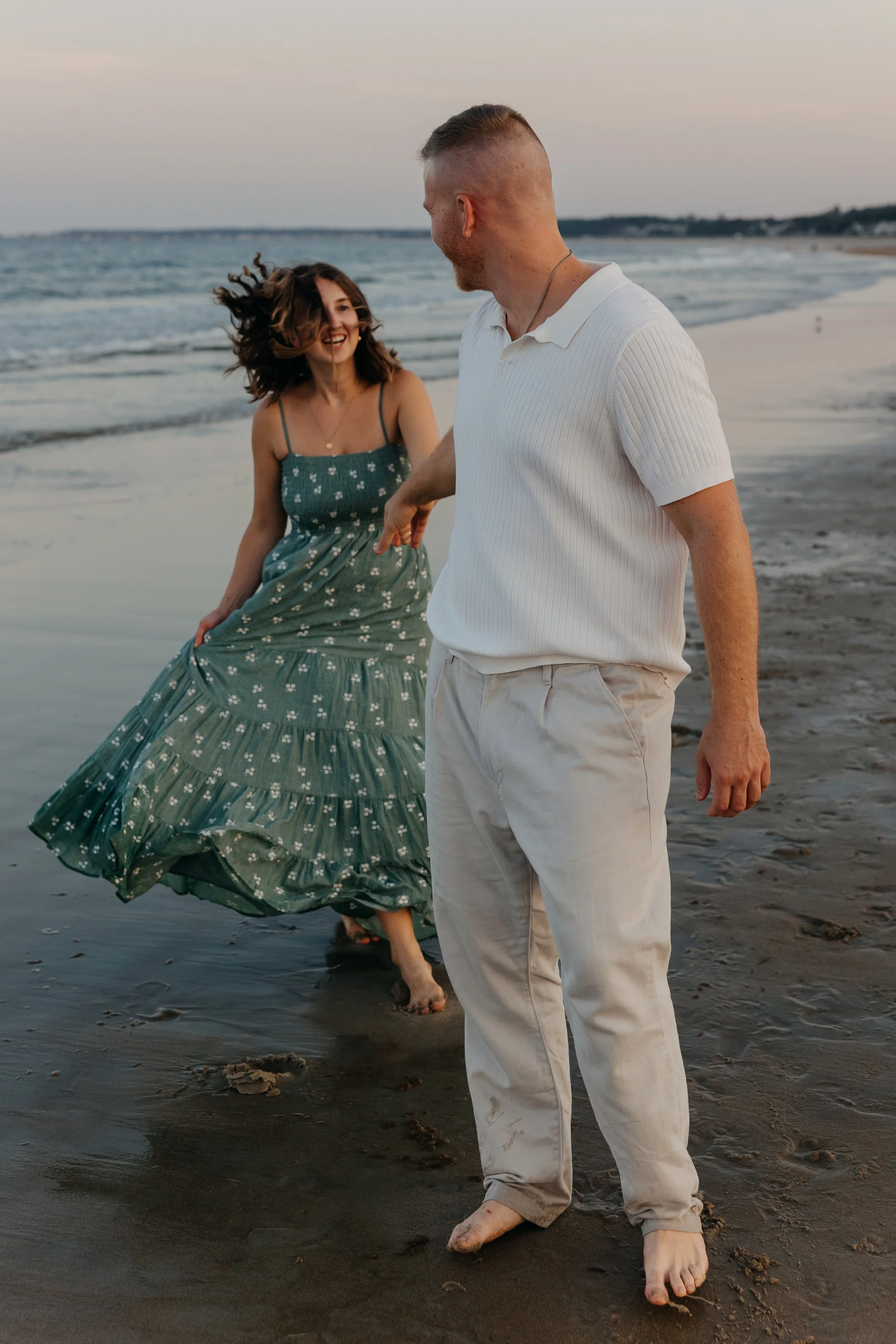 Maine Beach Engagement Session