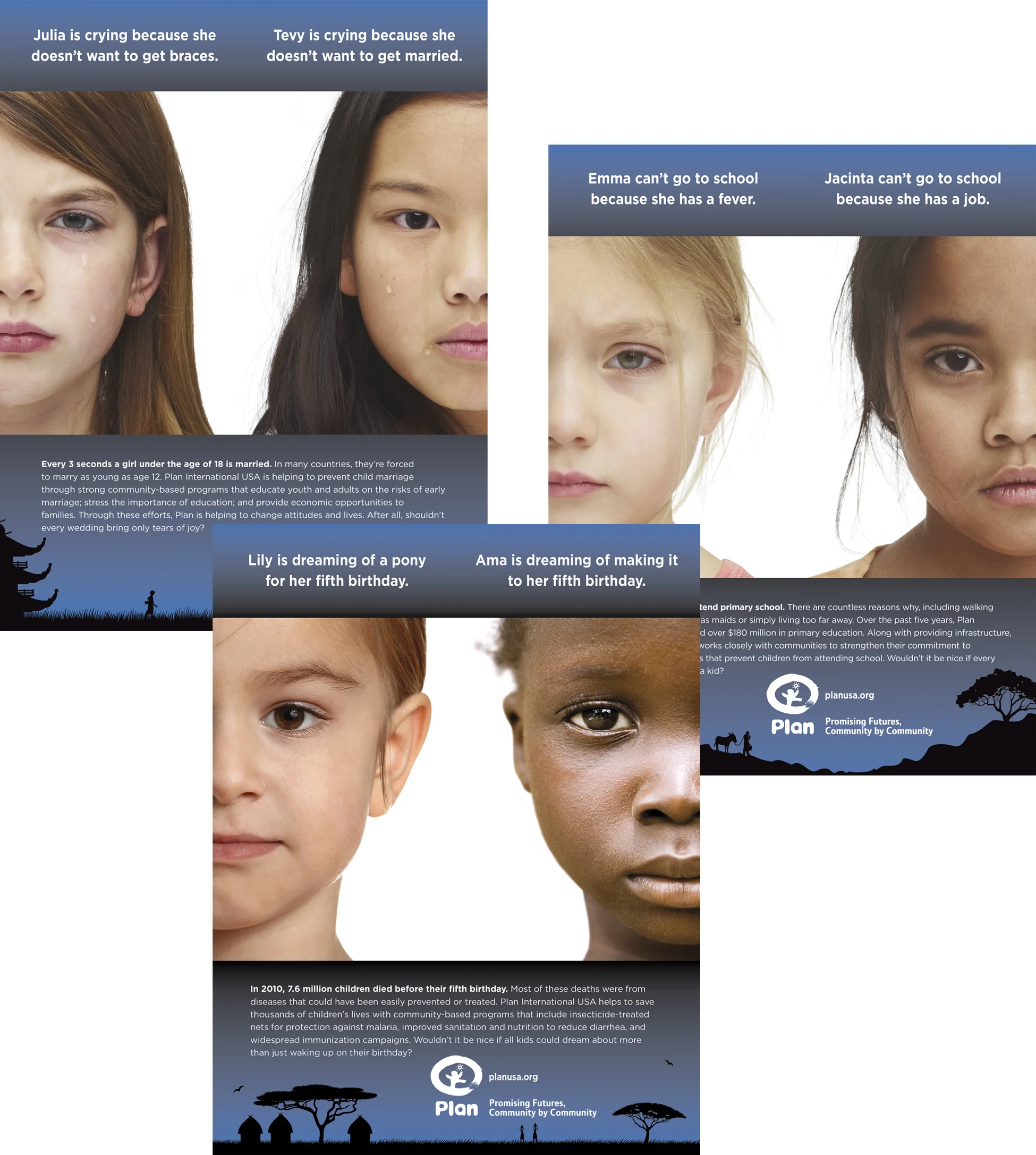 PLAN USA Introductory Campaign / Cote & D'Ambrosio