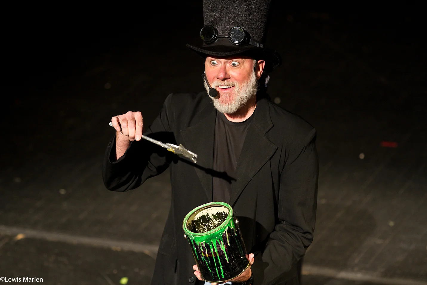 Steve Richerson, of Frog Pond, Ala., also known by his stage name "Steve Trash", entertains Galesburg and Monmouth area school students Nov. 10 at The Orpheum Theatre in Galesburg, Ill.