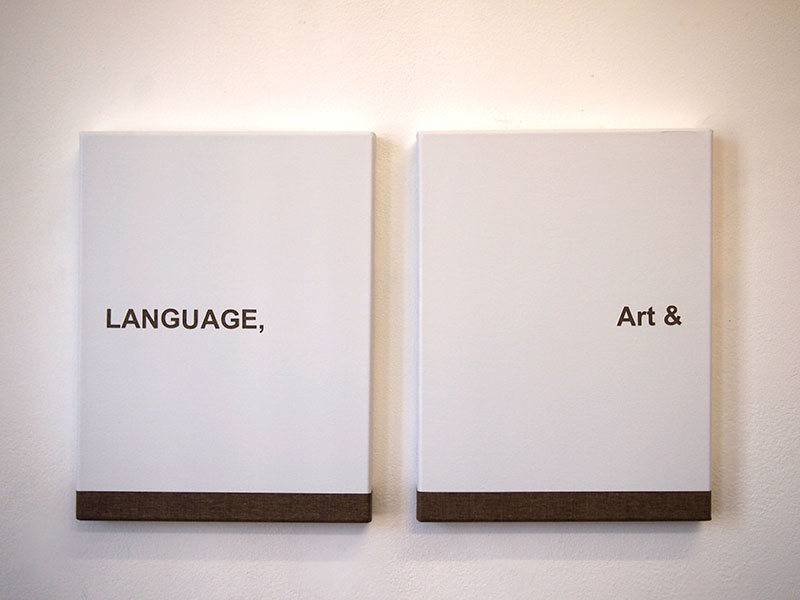 PJ Hickman, Lexicon Series (Art + Language) 2012. Diptych, 41 x 31 cm