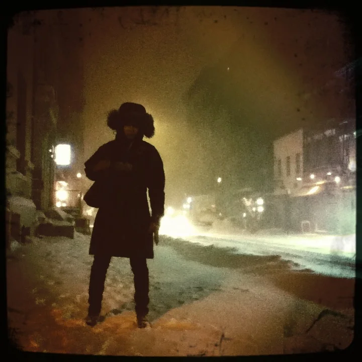 Char in blizzard. NY, NY