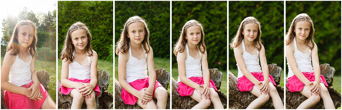 Compression of the background by using a longer focal length.