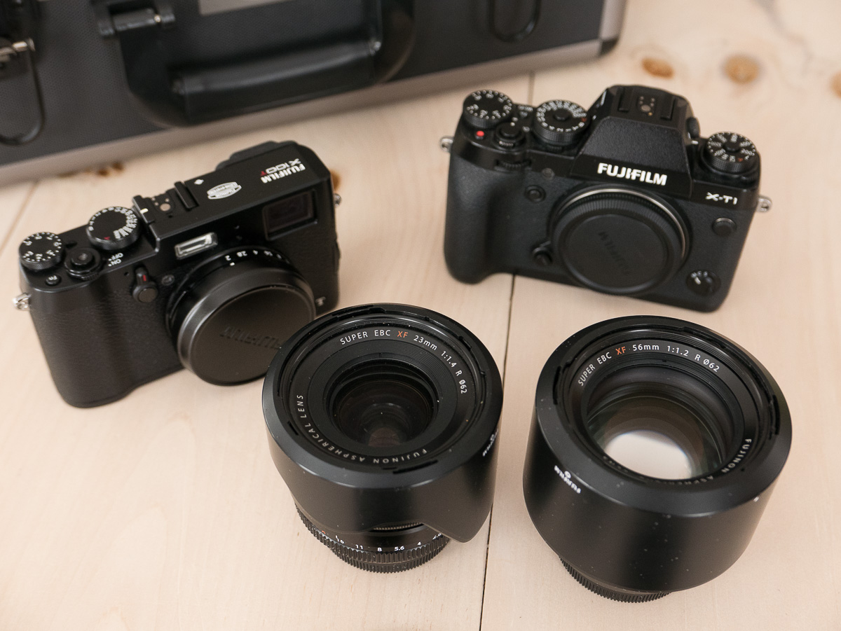 Fuji X100T and X-T1, 23mm f/1.4 and 56mm f/1.2