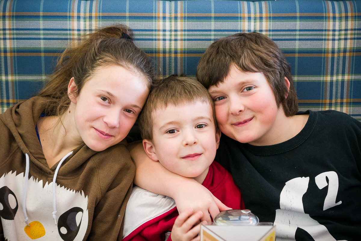 My three kids at the restaurant :)