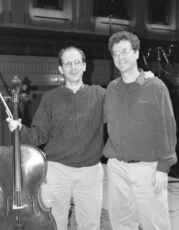 Josh and Randy after recording session at Mechanics Hall, Worcester, MA