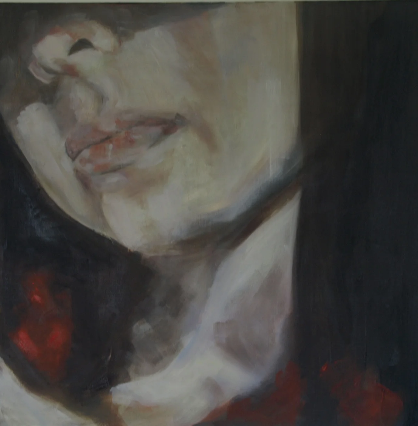 4am, Oil on Canvas. 60cm x 60cm. 2012. This Painting is derived on a photo called we are the light, we are the shadow, with kind permission of Valentina Testaverde