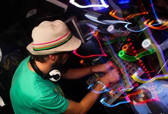 Norman from Luna City Express. Berlin in the booth 2010.