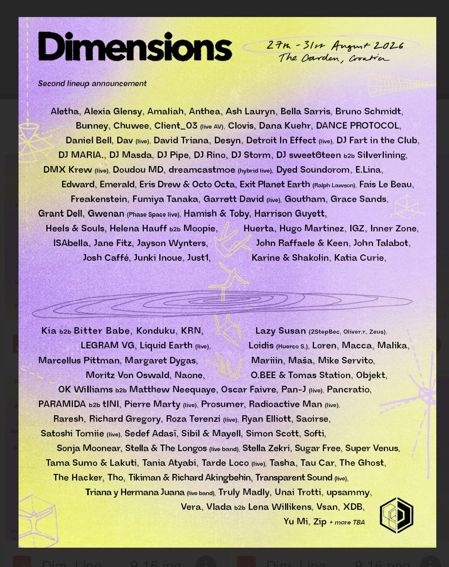 Seems crazy but it&rsquo;s time to announce my debut appearance @dimensionsfestival 

I&rsquo;ve never even been but of course heard and seen so many amazing stories &amp; pictures over the years. 

It&rsquo;s going to be for an EXIT PLANET EARTH Ele