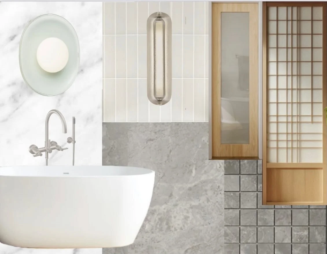 It&rsquo;s a battle between grids and curves&hellip; a battle for balance and a sanctuary for peace and revitalization.
#balance
#bathroomdesign 
#rbw
#hennepinlighting 
#californiafaucets