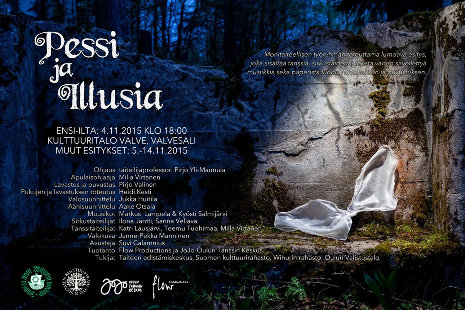 Flyer for Pessi ja Illusia.
