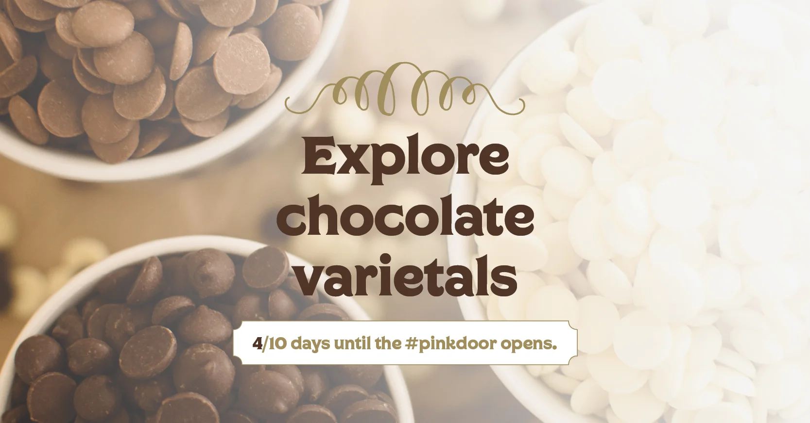 White, milk, dark or VERY dark? Find your chocolate at L’More Chocolat. We can help you pass the test with flying colors. Our #pinkdoor opens August 5th and 6th, during our Grand Opening Weekend.