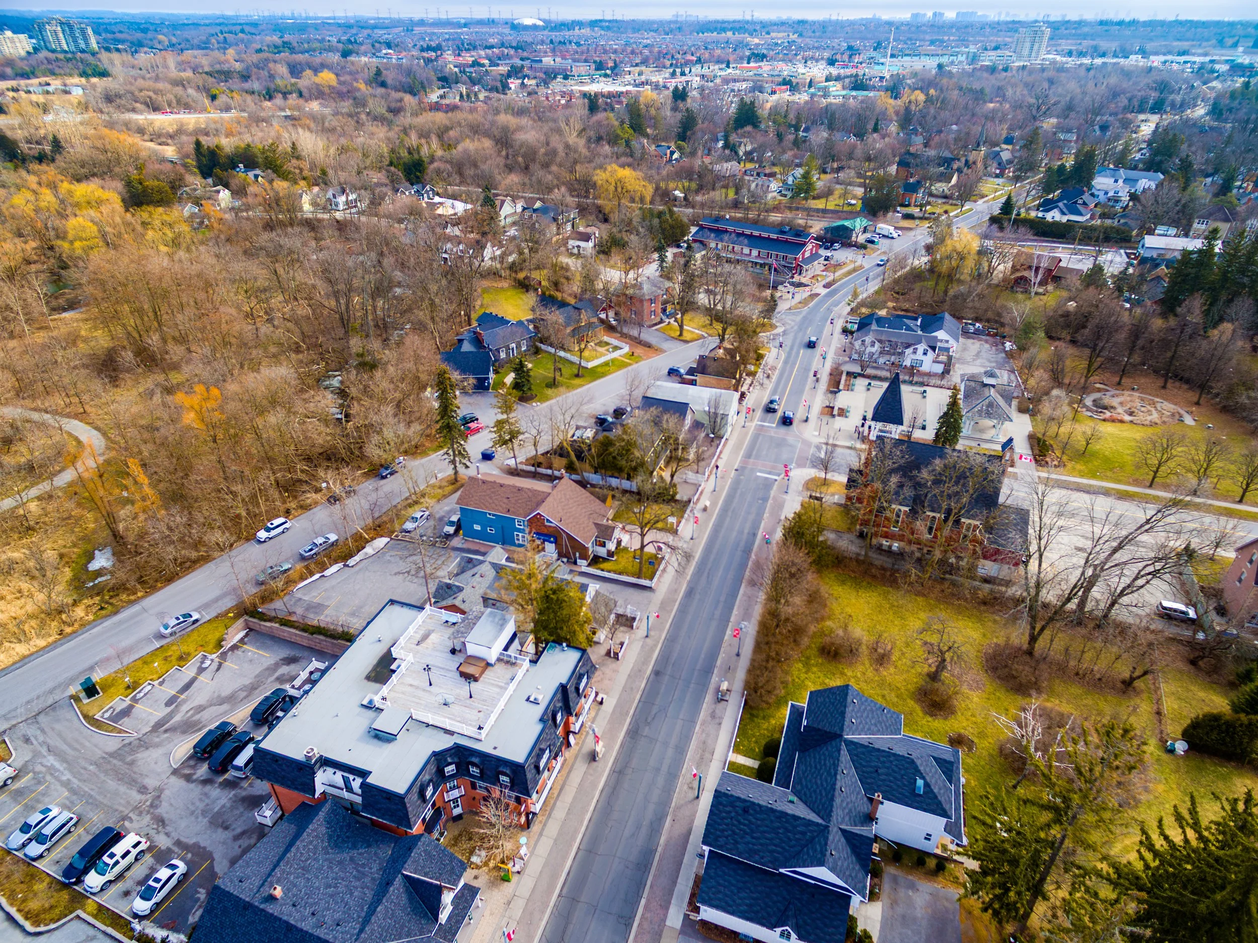 Aerial View of Unionville Main Street