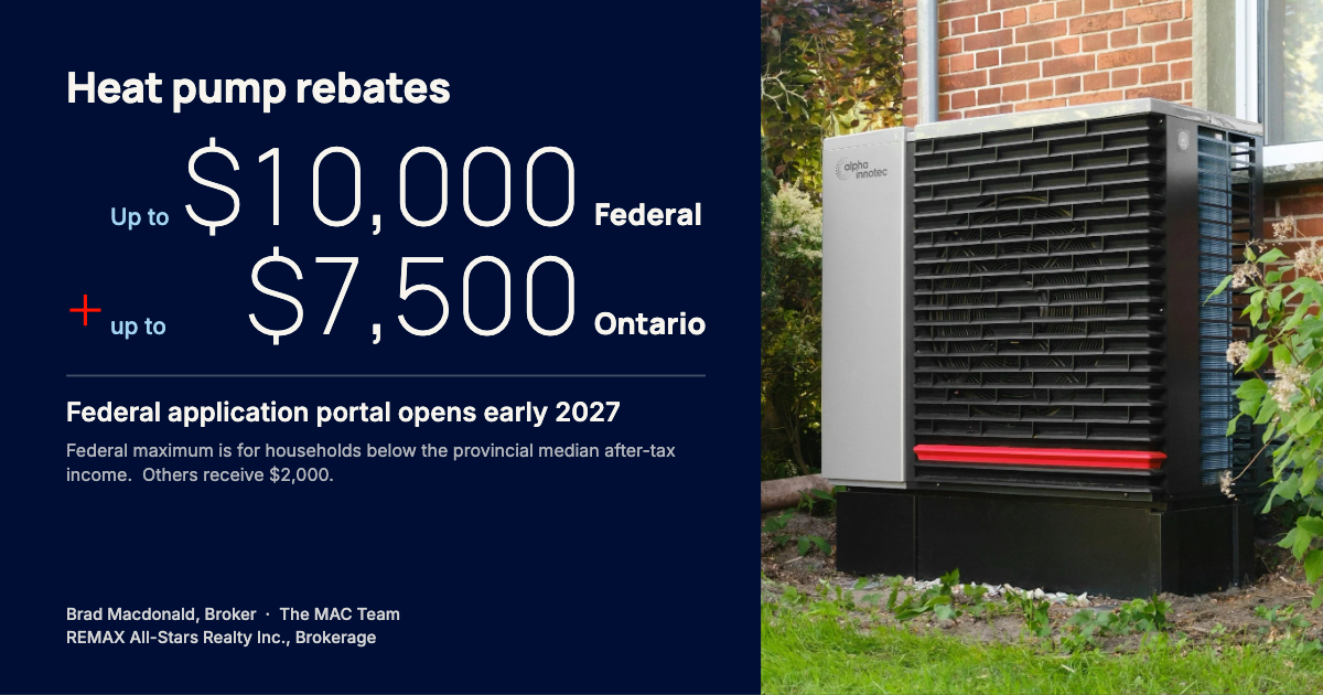 Federal and Provincial Heat Pump Rebates Card