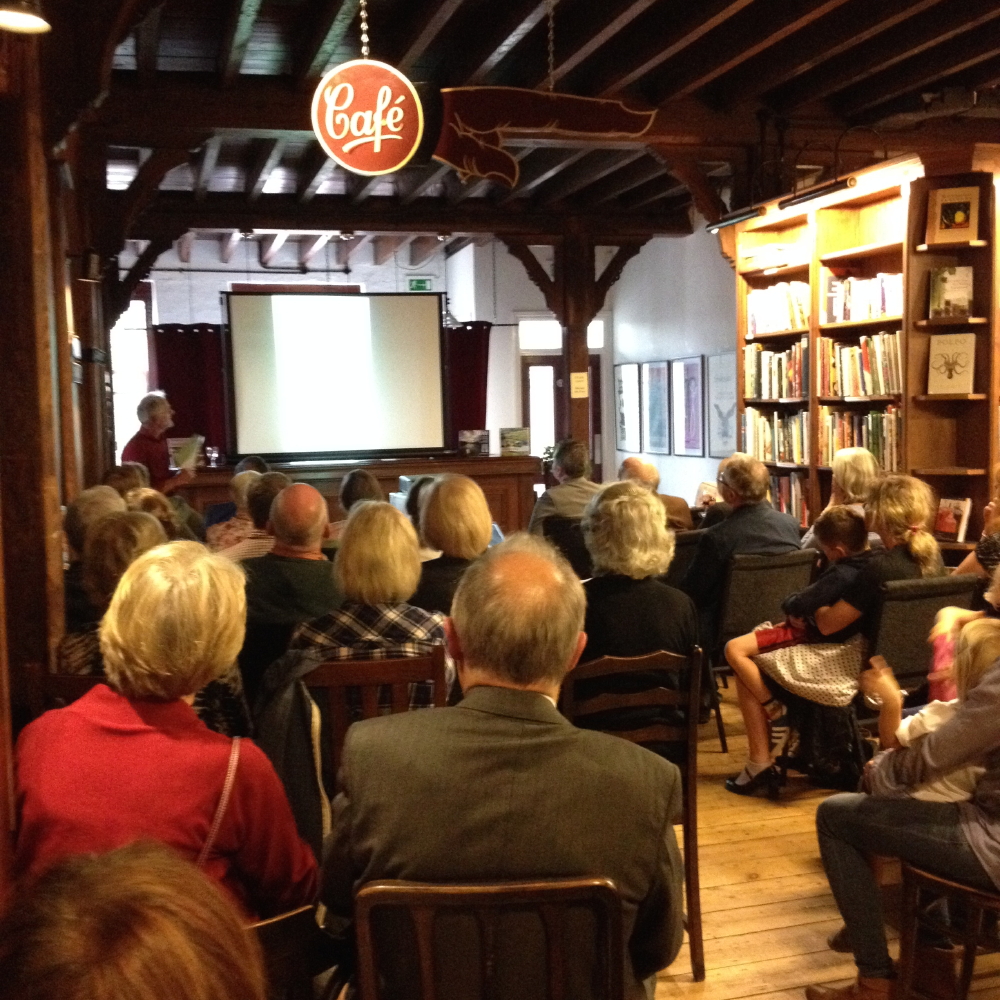 Jim Saunders talk in Booth's Bookshop