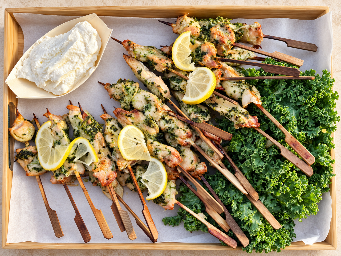 Artisan catering platter on warm stone.png