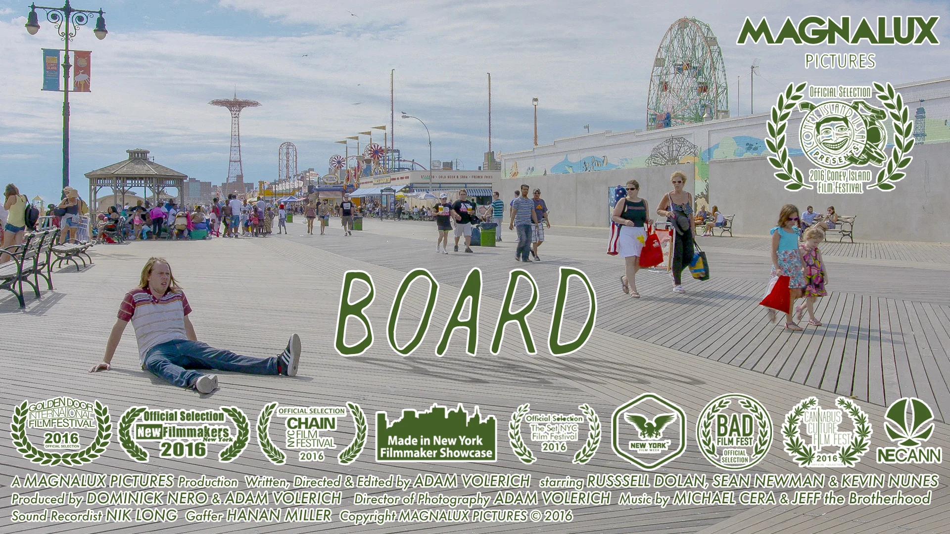 Festival Alert: BOARD is an Official Selection at Golden Door and Coney Island Film Festivals!