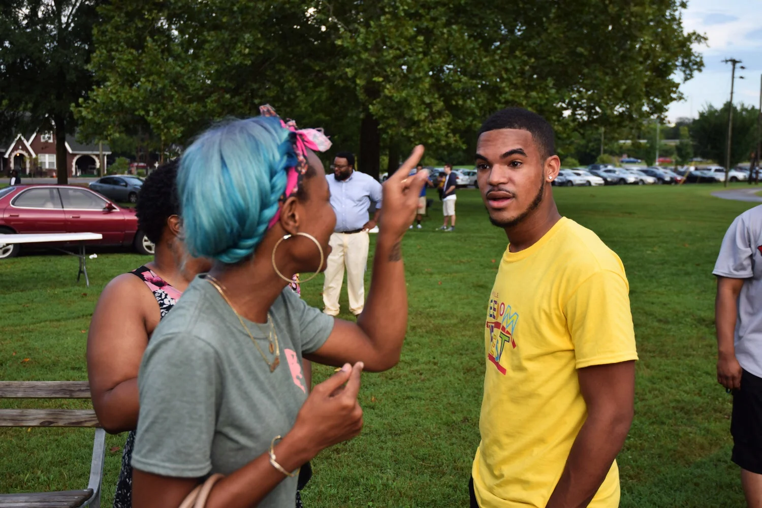 Rico about to fake laugh at my joke that was only funny to me.