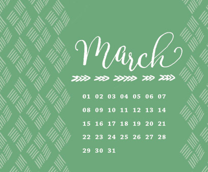 Welcome March & Desktop Wallpaper — Linalulu Paperie