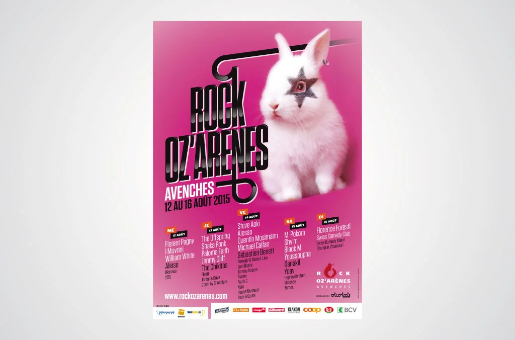 Festival Rock oz'Arènes – Affiche 2015