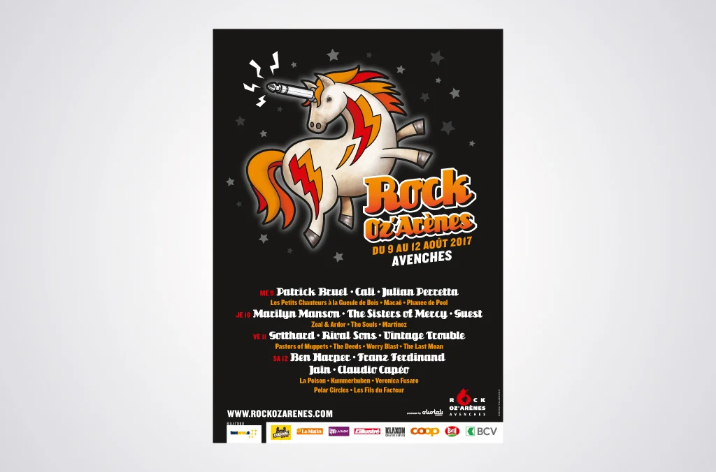 Festival Rock oz'Arènes – Affiche 2017