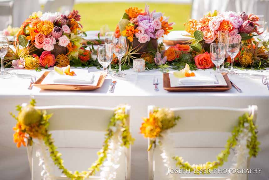 Omakase Designer's Special Centerpiece with Table Accents — Bridal Flowers  Hawaii