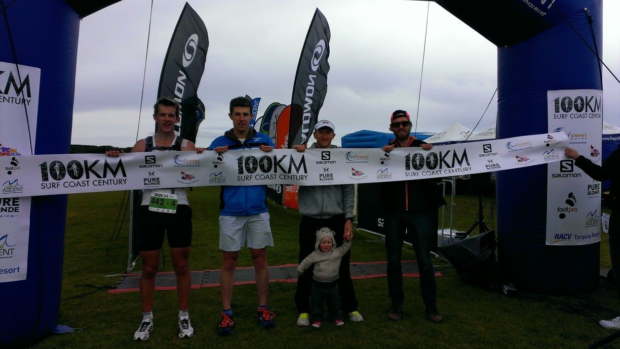 As part of the winning team of the Surf Coast Century 100km run in 2013