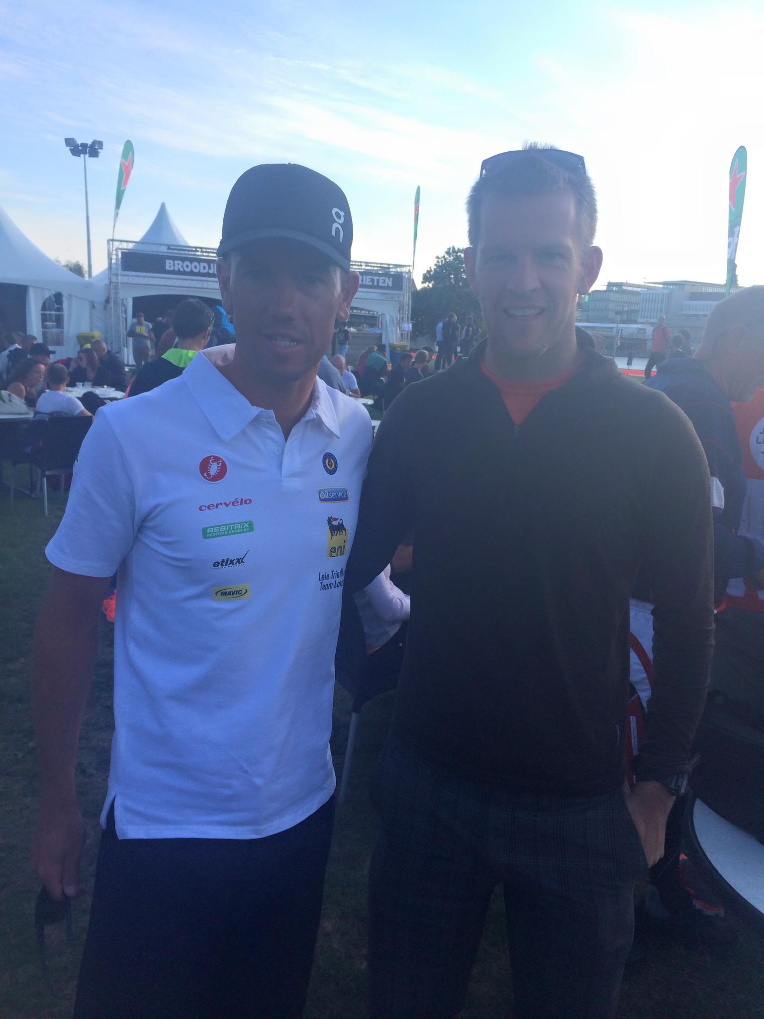 With 2013 Ironman World Champion Frederik van Lierde pre-race
