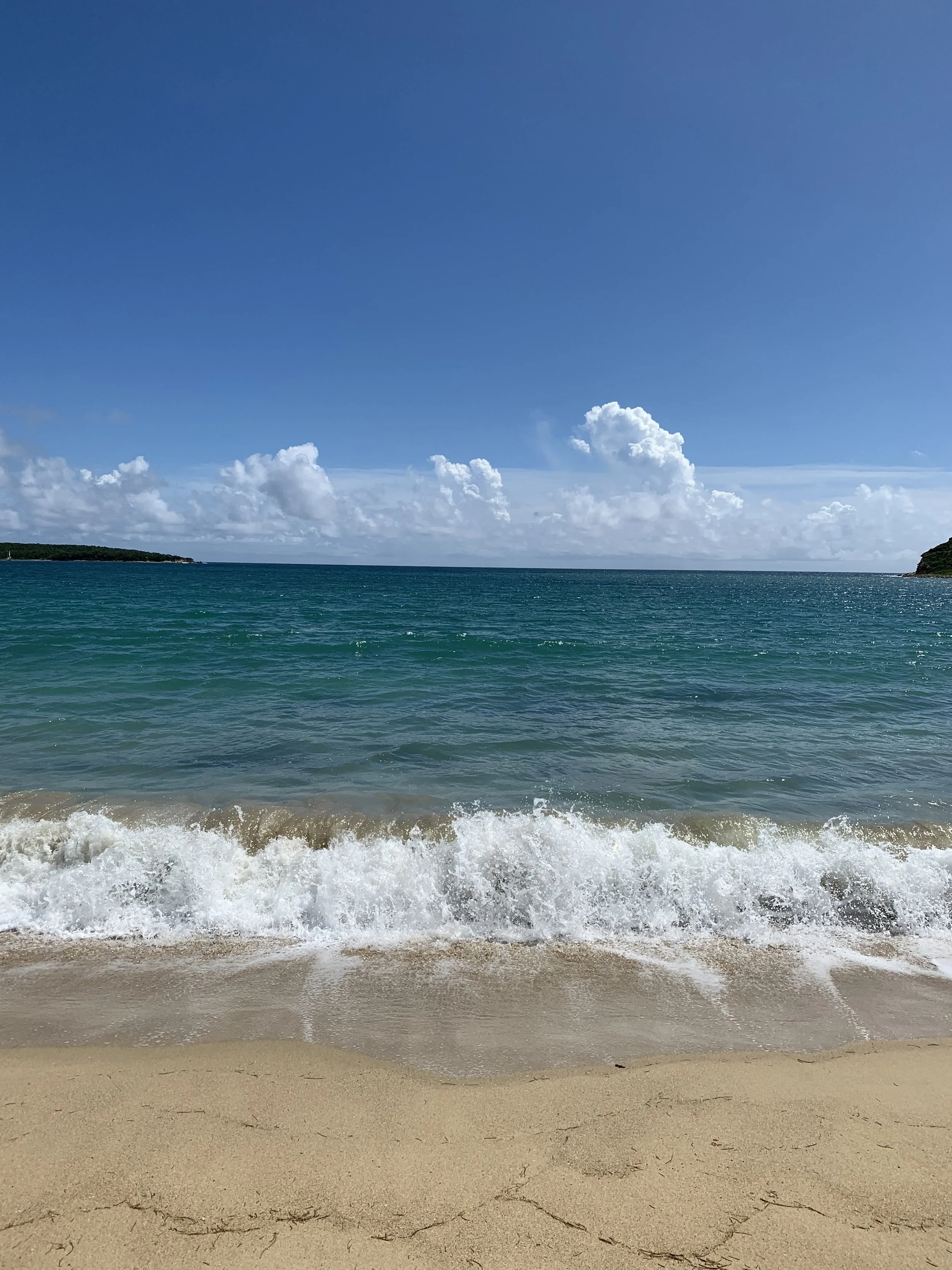 Waves breaking at Sun Bay Beach