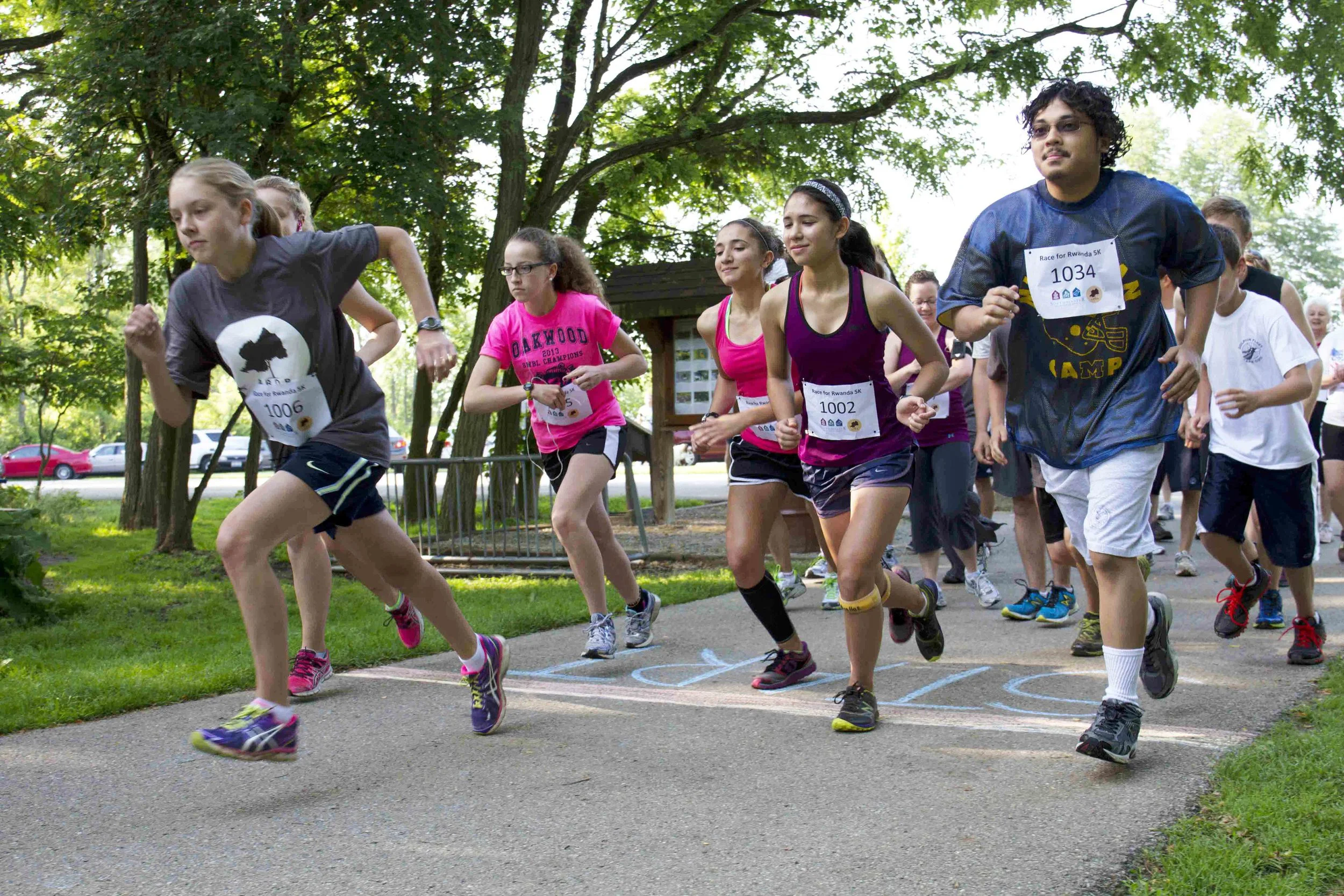At the Start line of the First Annual Fun Run