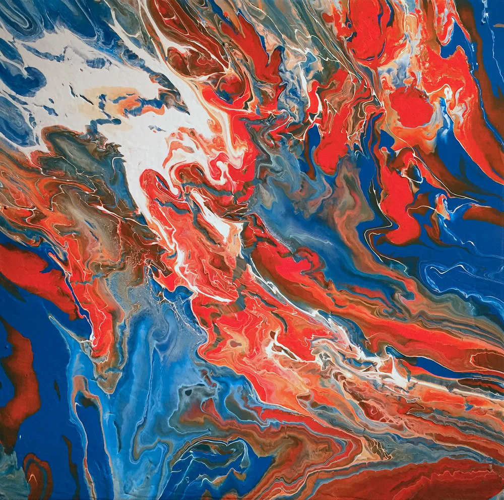 Not Here, 2015 Household on canvas