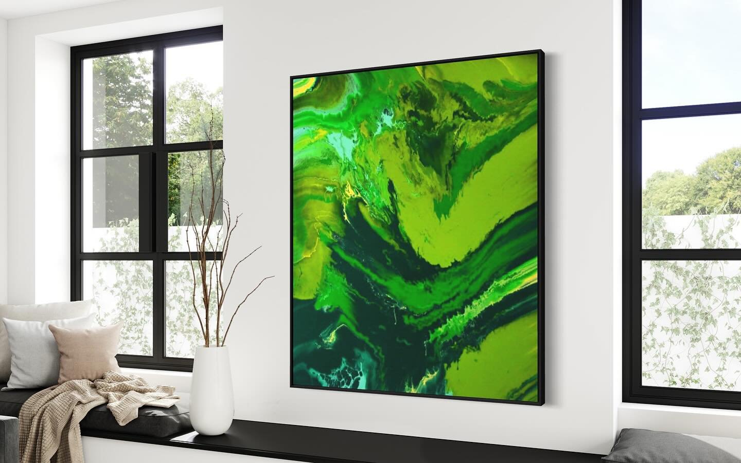 Oldie but a goodie&hellip;Fig Leaves, 4x5ft, household on canvas

www.jamessedgwick.com

#incompletion #art #cmonin #abstractart #landscapes #modernart #contemporary #fineart