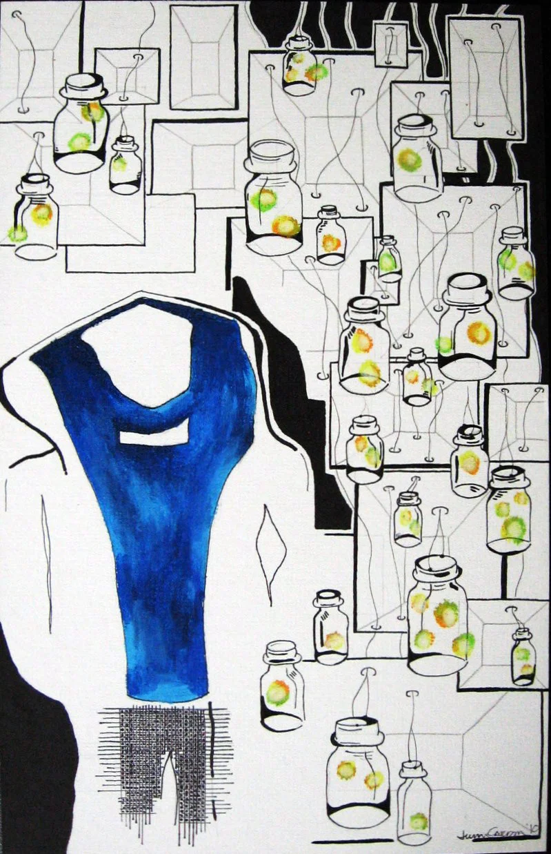 Fireflies | 2011 | pen, marker + colored pencil