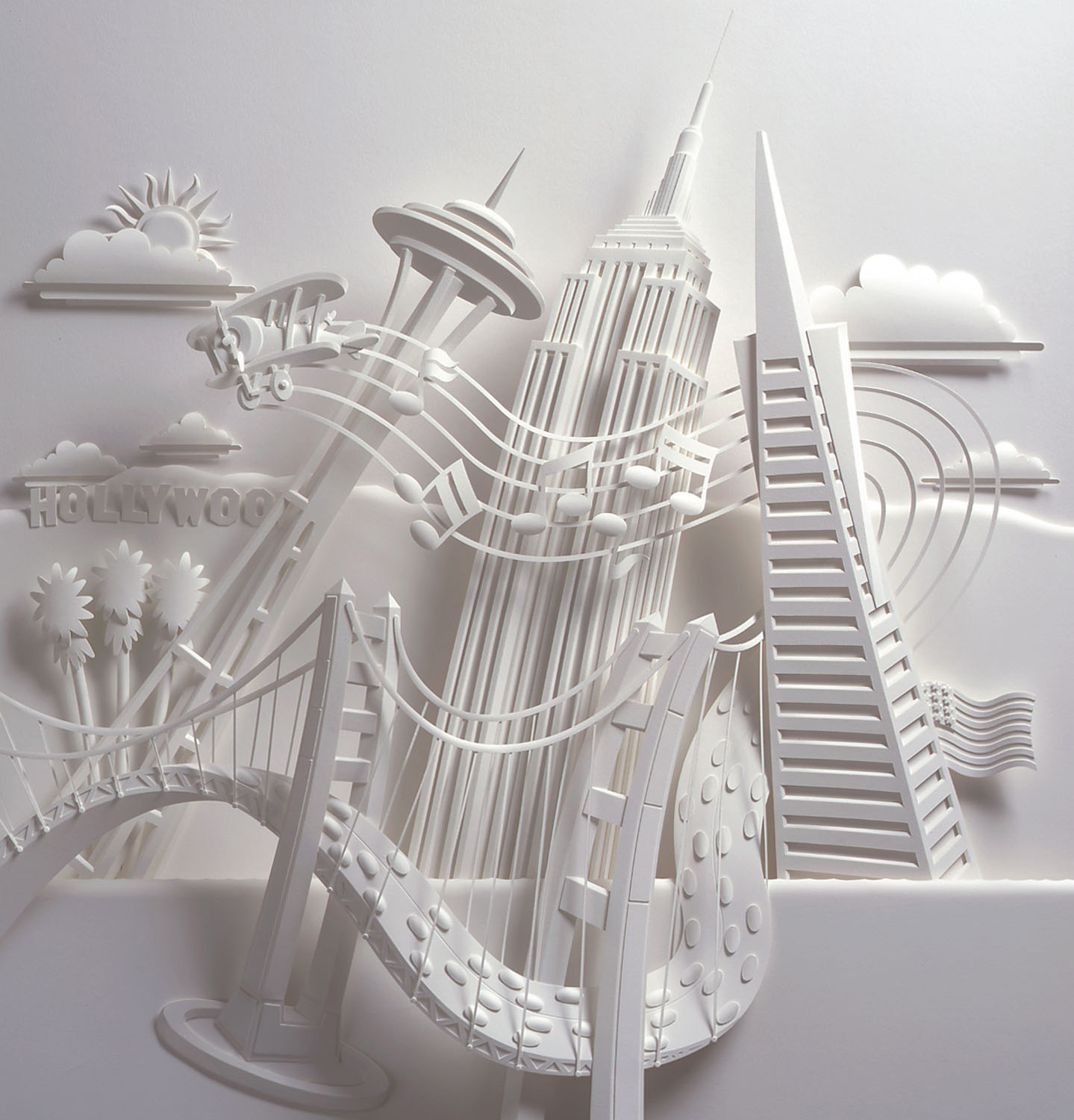 Skyscrapers Paper Sculpture