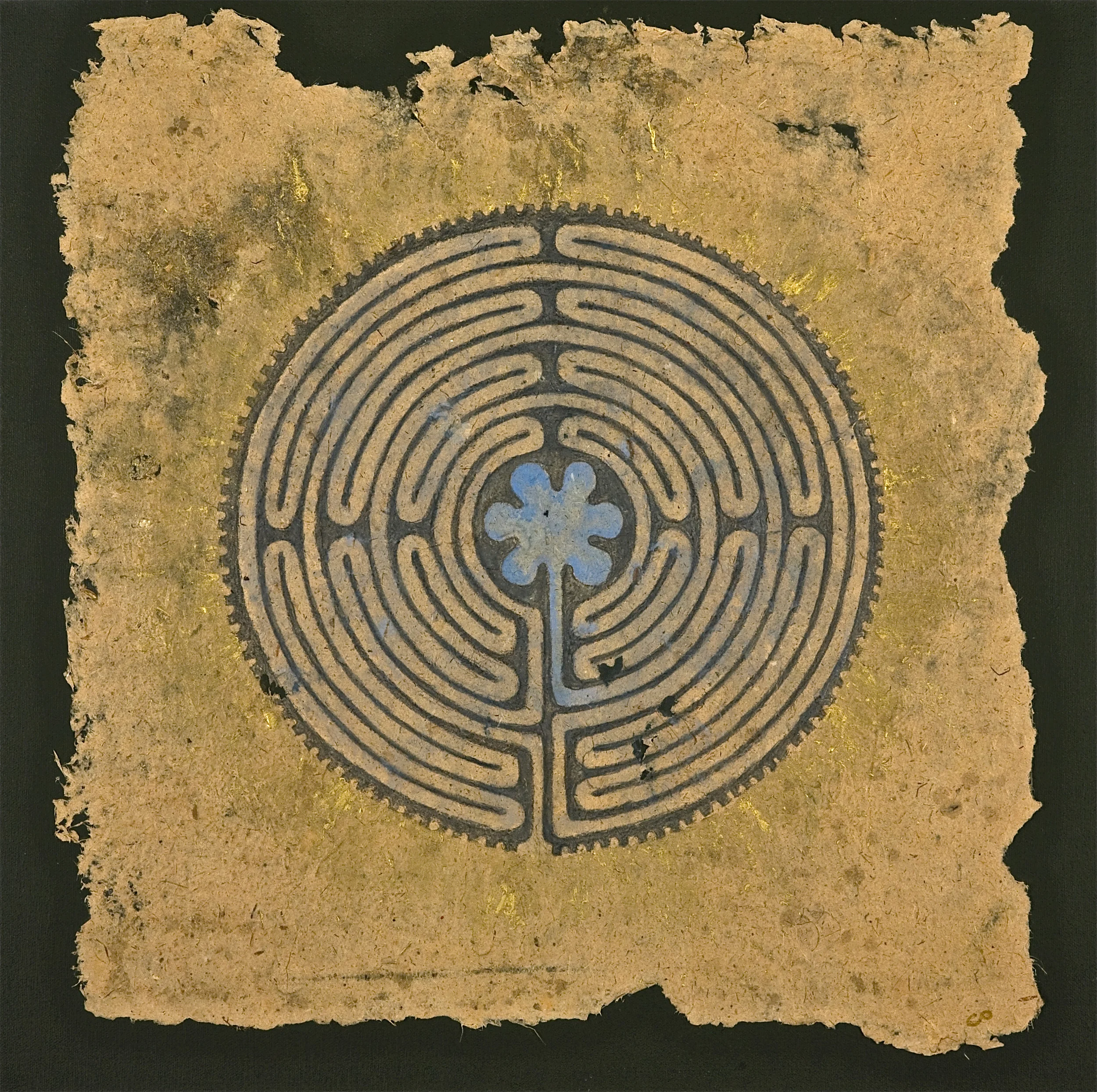 Labyrinth 1 – Mix medium on canvas and paper Sold
