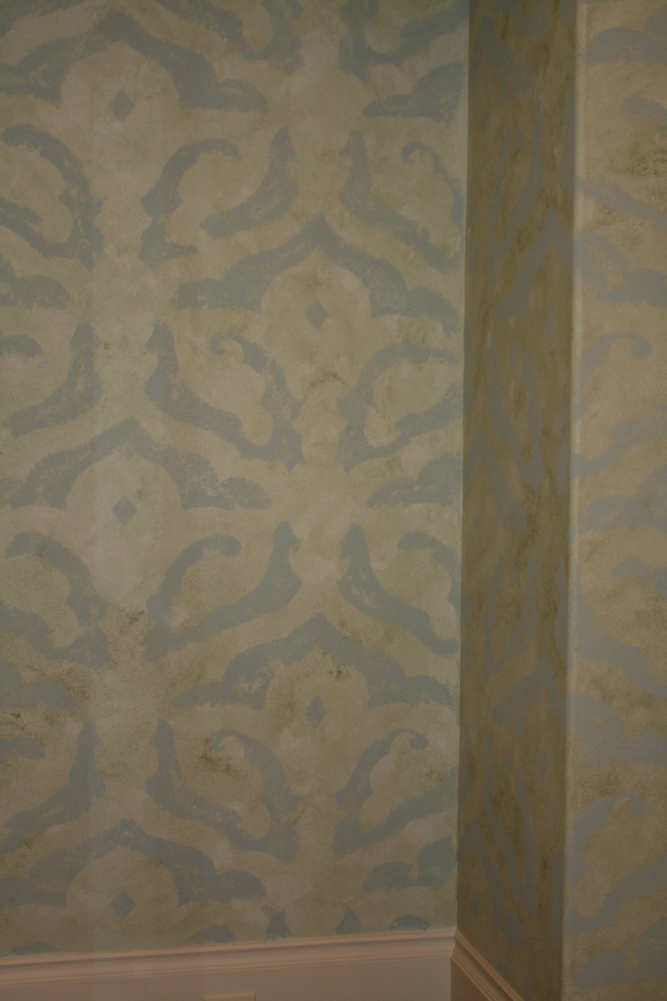 Close up of custom designed pattern for walls