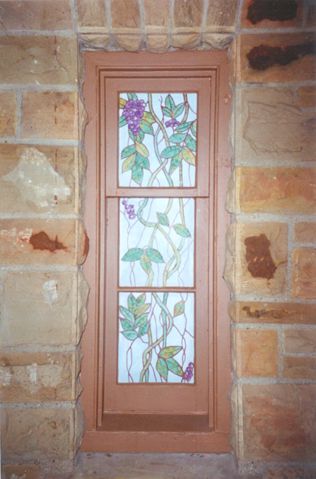  Faux stained glass window&nbsp;at Fort Worth Botanical Garden 