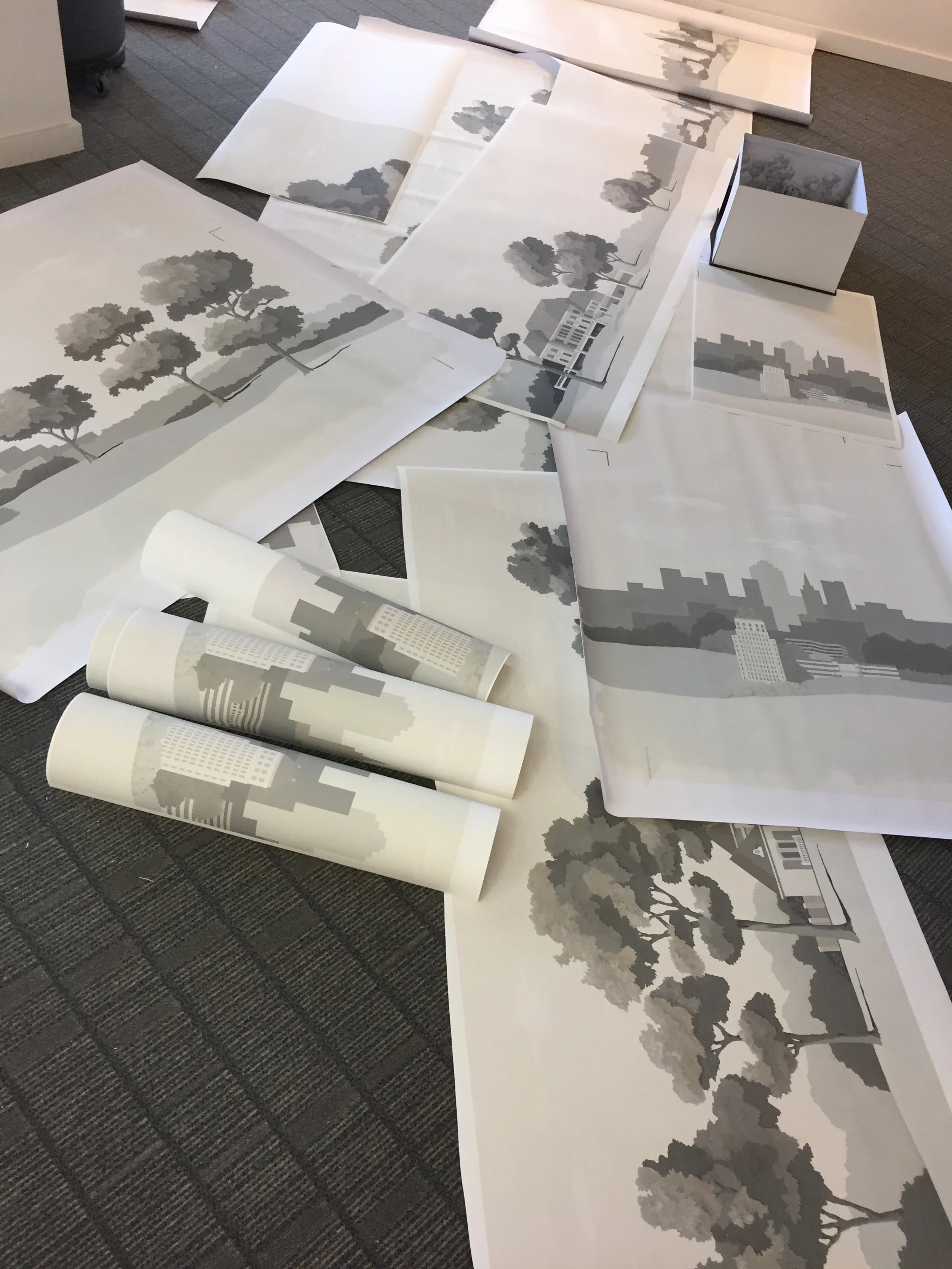 commission for clients wall covering