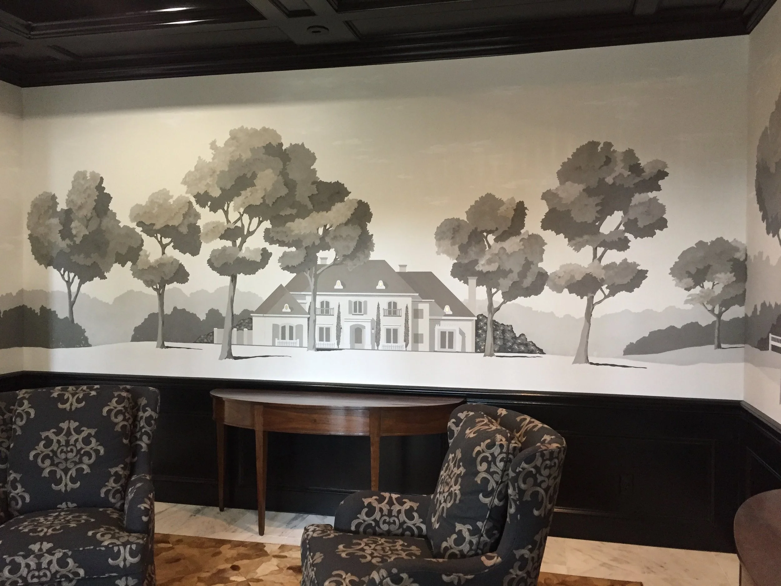 commissioned custom wall covering