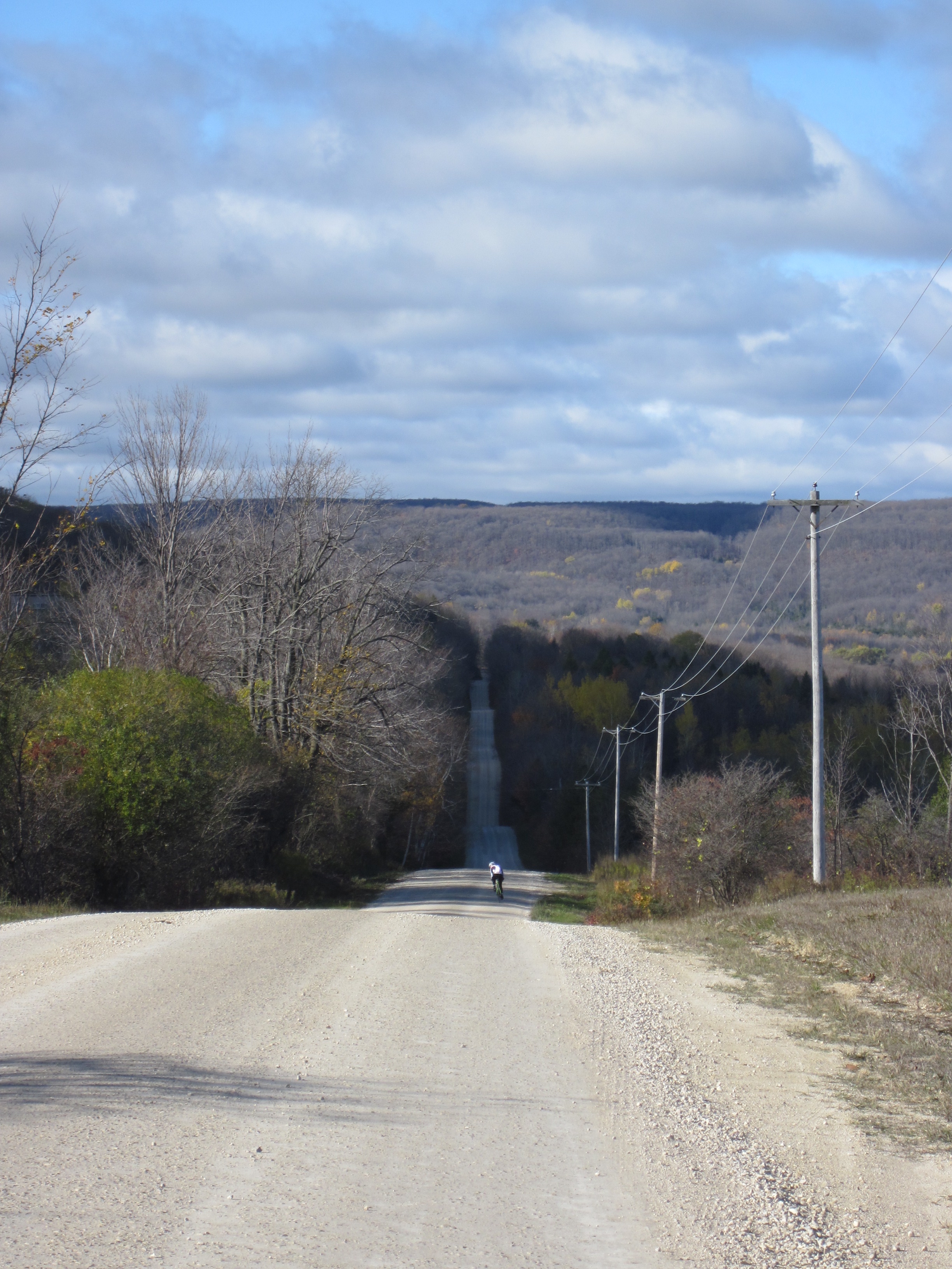 Gravel rollers heading toward Pretty River Valley - great scenic look out point