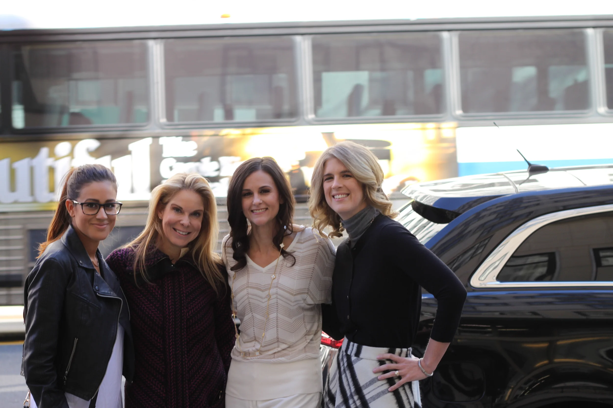 Left to Right - Me, Jen with JJBPR.com , Kelly & Carol - founders of PREP Cosmetics. 