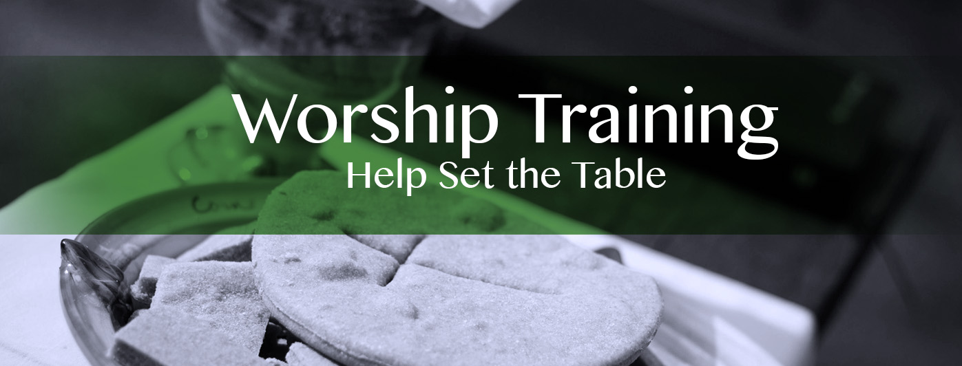 If you signed up to "Help set the table" by serving as a crucifer, reader or chalice bearer, it's important to attend this training time. We'll spend about 20 minutes talking about our liturgical form of worship and the role you'll be playing in the service. If you haven't signed up yet but are interested in serving during Sunday morning worship, I hope you'll take advantage of this opportunity to learn more about our liturgical service and the ways you can serve.